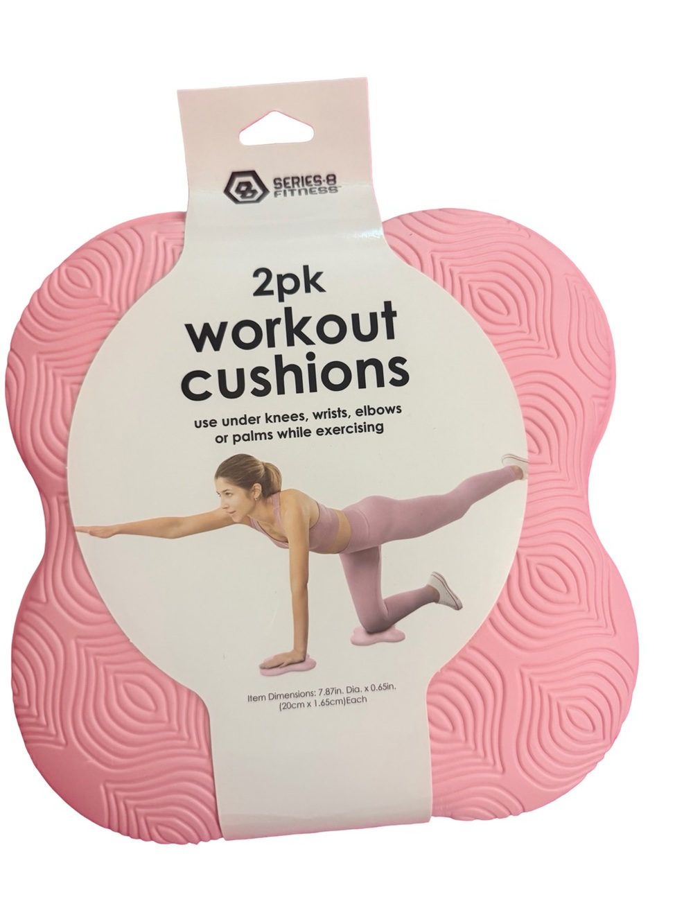 Fitnesology 2pk workout cushions - pink foam knee & wrist pads - nwt
